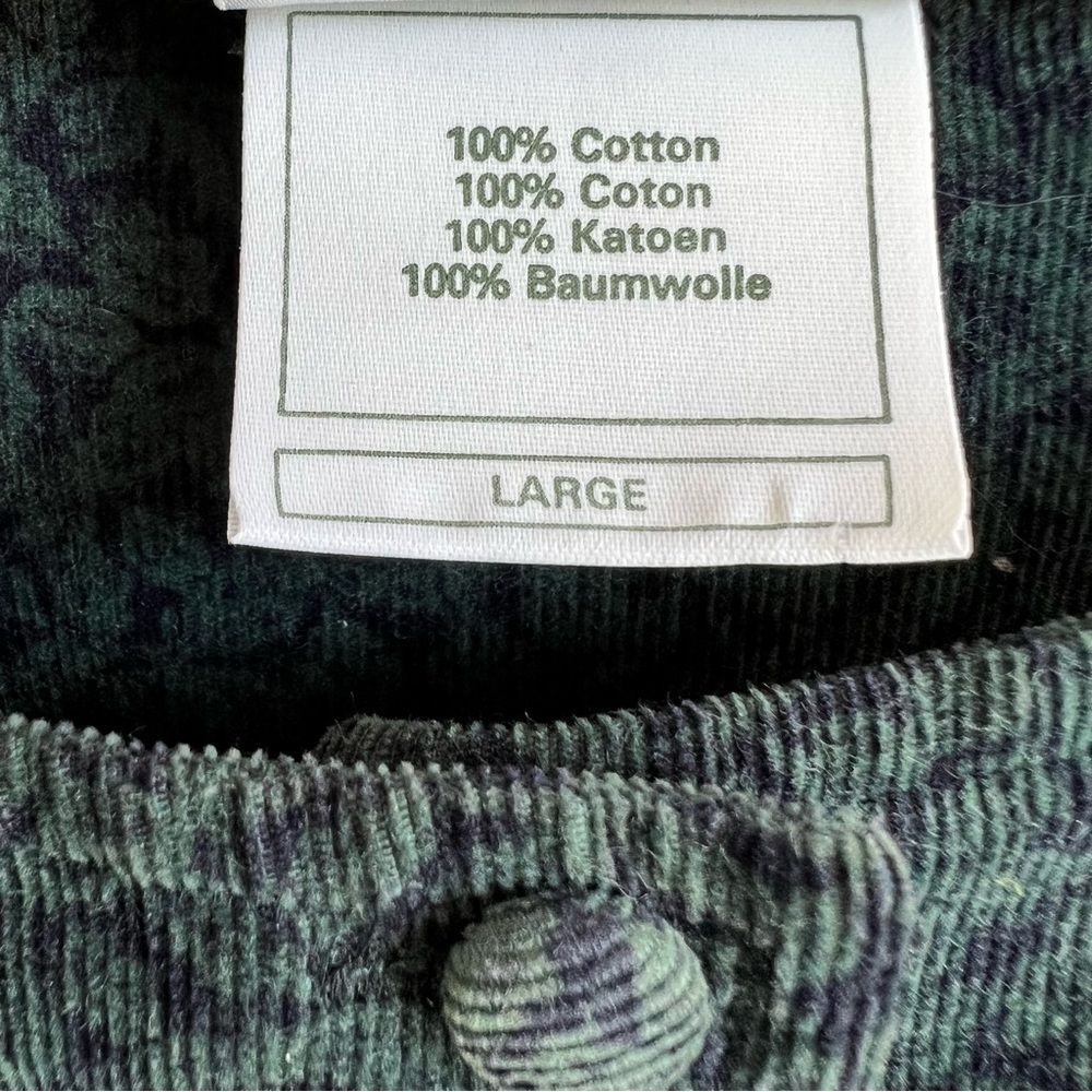 Vintage LAURA ASHLEY Corduroy Jumpsuit Size Large 100% Cotton Made in Ireland - Picture 11 of 12